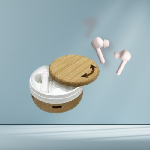Cherry Bamboo Wireless Earbuds