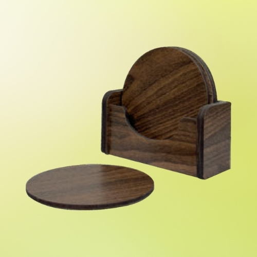 Walnut Round Coaster