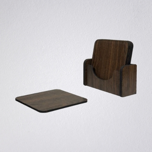 Walnut Square Coaster