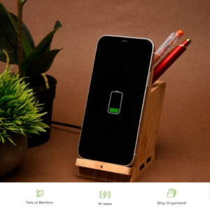 Maple 15W Wireless charger & USB Hub with Pen Stand