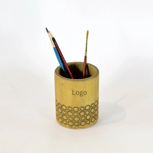 Circles Bamboo Pen Stand
