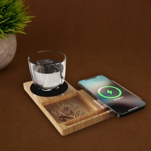 Willow 3.0 15W Wireless Charger With Cup warmer & Phone Stand